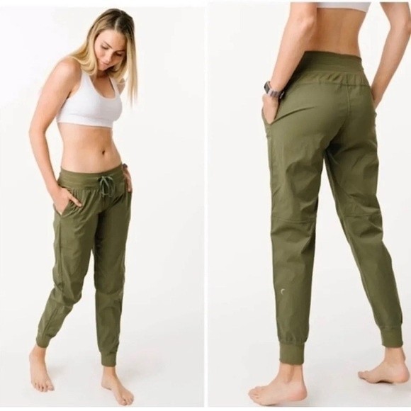 Zyia Active Olive Trail Joggers Pants Army Military Green Hiking Plus Size XXL - Picture 2 of 16